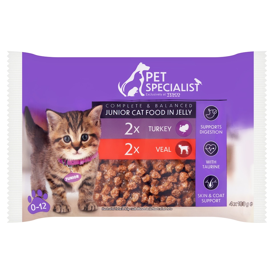 Pet Specialist Complete Pet Food for Kittens in Aspic 4 x 100 g (400 g)