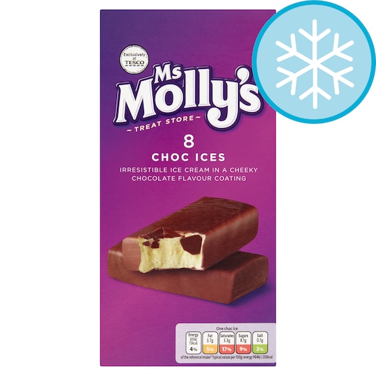 Ms Molly's Chocolate Ices 8 X 57Ml Tesco Groceries