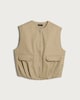 image 4 of F&F Bubble Hem Zip Up Gilet in Neutral