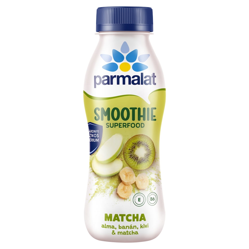 Parmalat Smoothie Apple, Banana, Kiwi Low-Fat Sour Milk Product with Matcha Tea 330 g