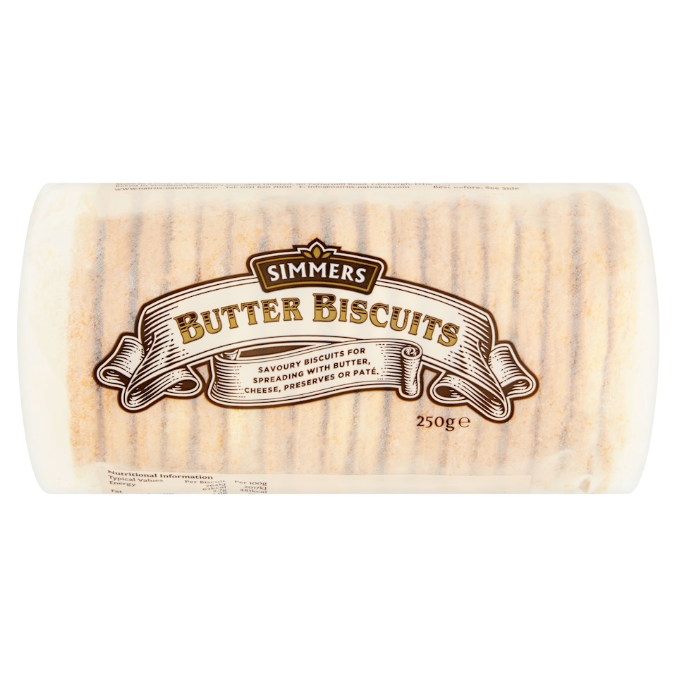 Simmers Butter Biscuits 250G (L)