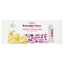 Tesco Every Day Value White Chocolate Bar 100G