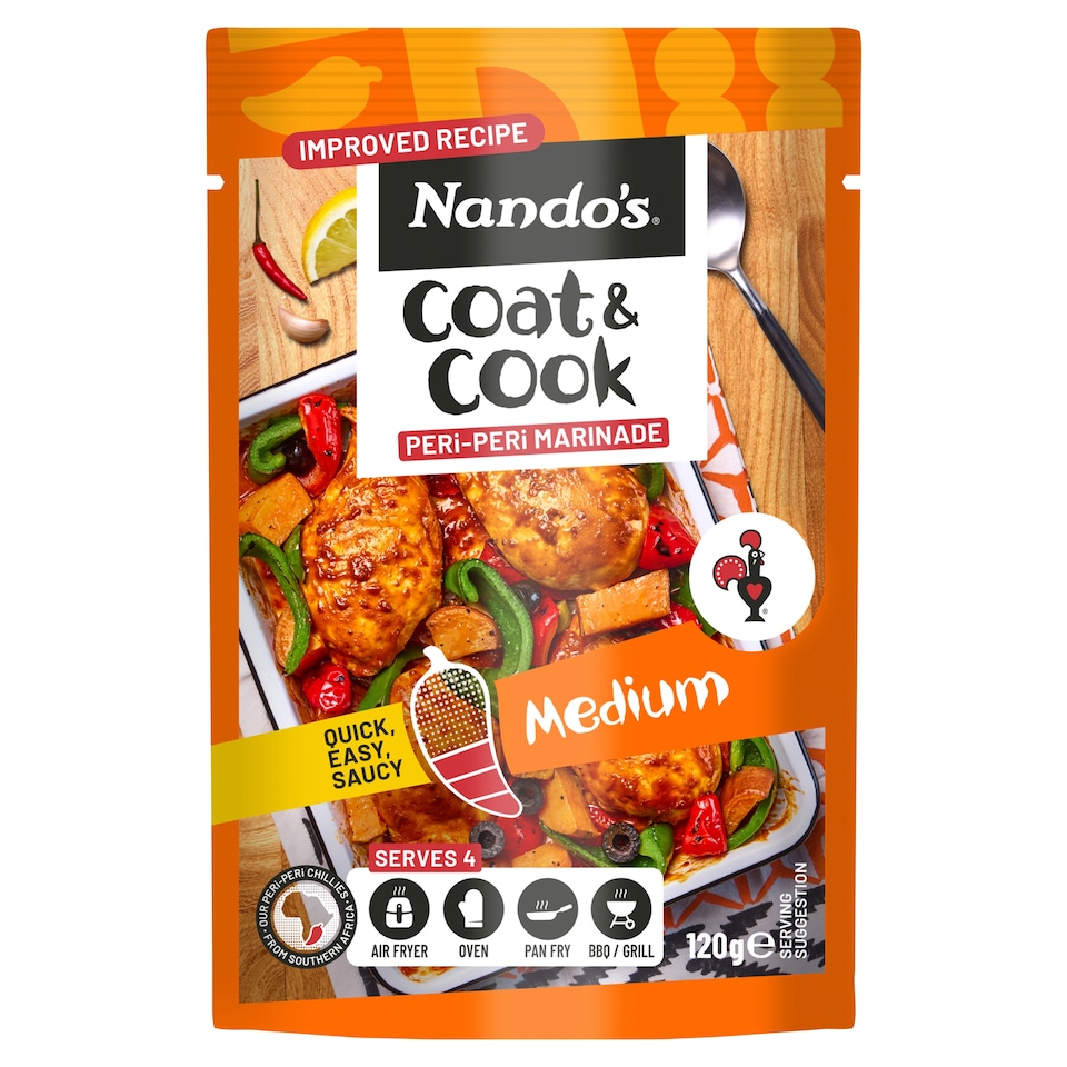 Nando's Coat & Cook Peri Peri Marinade Medium 120g