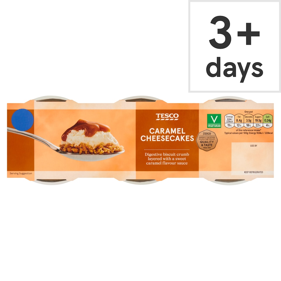 Tesco Caramel Cheesecake 3 x 100g