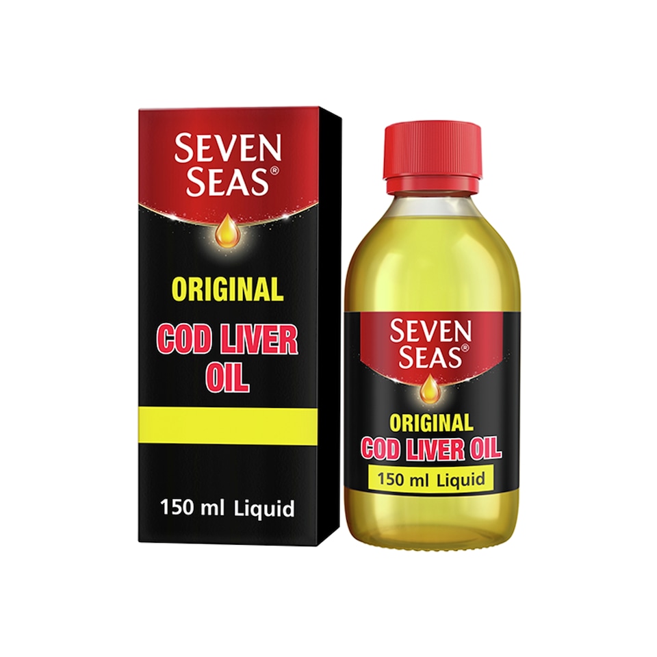 image 1 of Seven Seas Original Cod Liver Oil Liquid Supplement with Omega-3 Fish Oil - 150ml