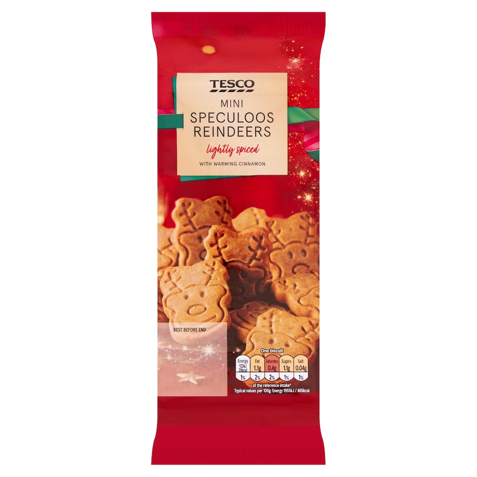 Tesco Mini Speculoos Reindeers 100G