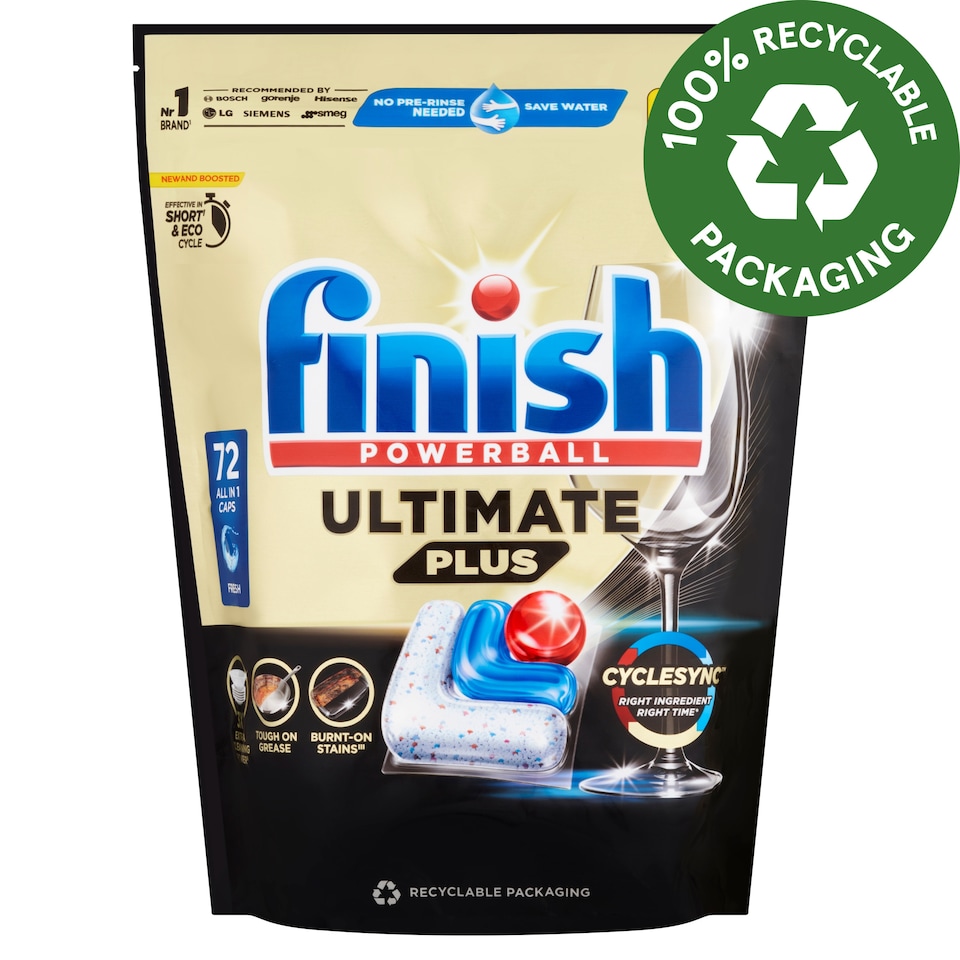 image 1 of Finish Powerball Ultimate Plus Fresh Dishwasher Detergent Capsules 72 pcs 878 g