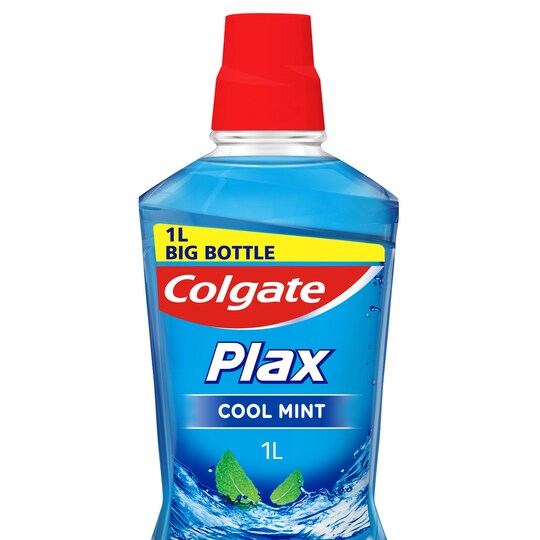 Colgate Plax Cool Mint Blue Mouthwash 1Ltr Tesco Groceries