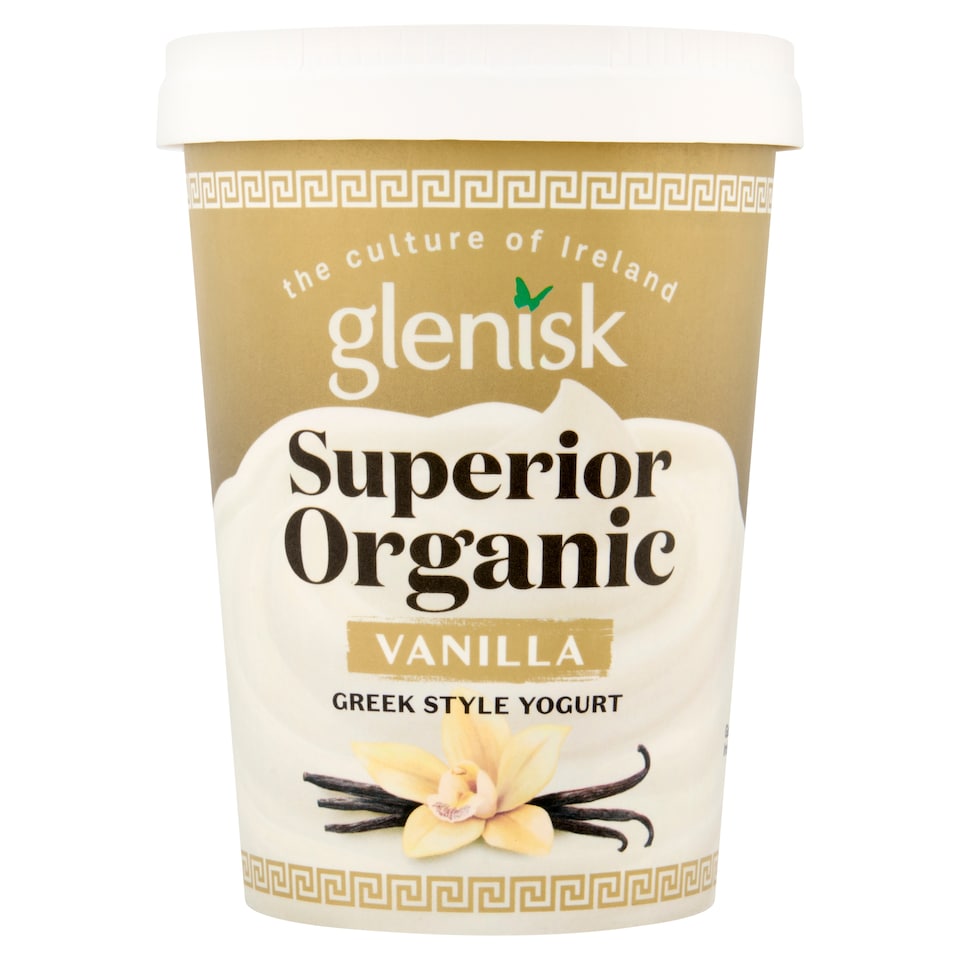 Glenisk Greek Style Organic Superior Yogurt - Vanilla 450g