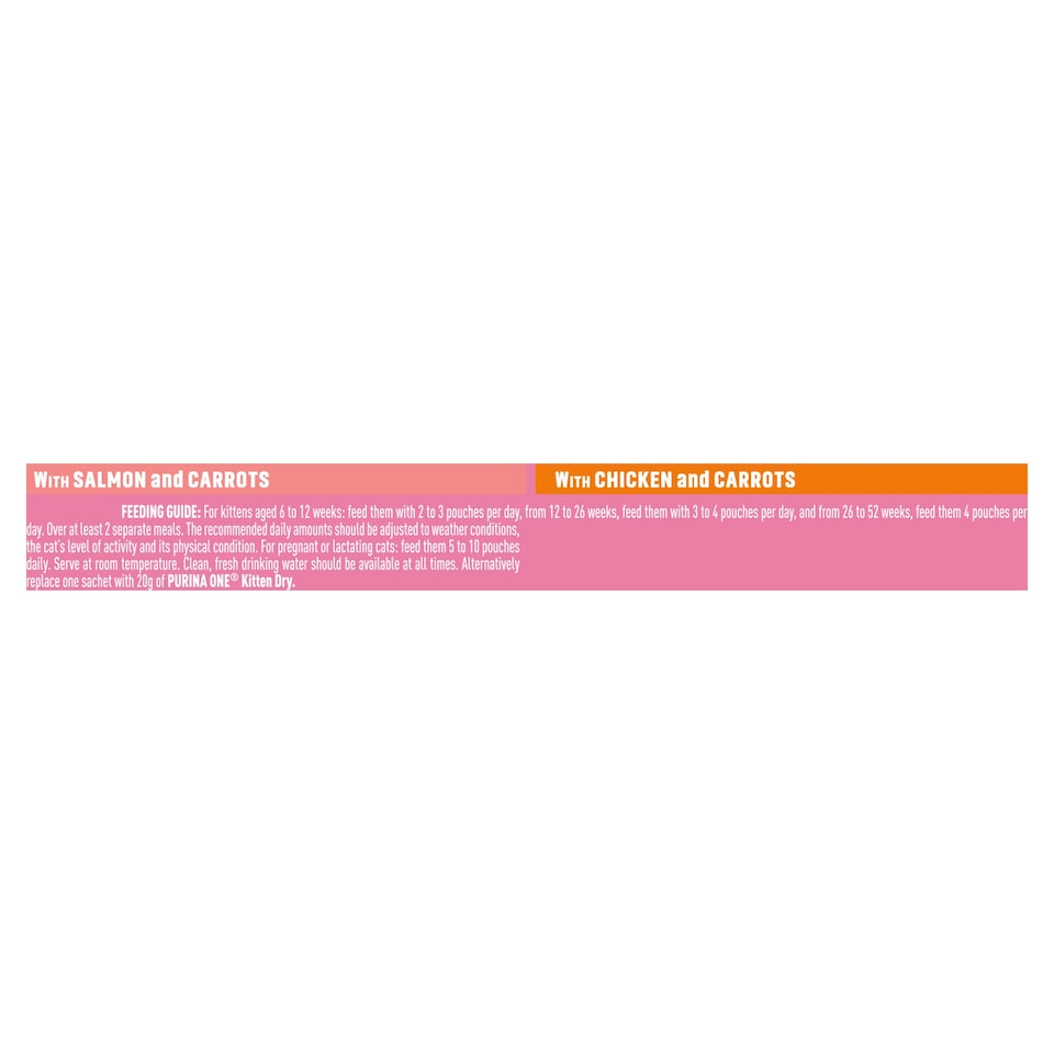image 1 of PURINA ONE Kitten Mini Fillets Salmon and Chicken Wet Cat Food 8x85g