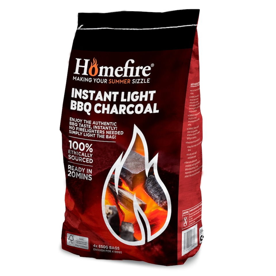 Homefire 4X Bags Instant Light Lumpwood Charcoal