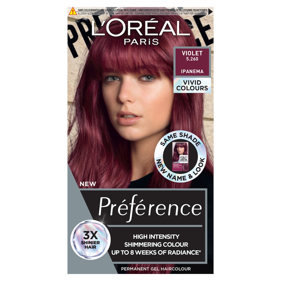 image 1 of L'Oreal Paris Preference Vivids 5.26 Violet Permanent Hair Dye