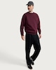 image 1 of F&F Cotton Rich Oversized Fit Sweatshirt in Burgundy