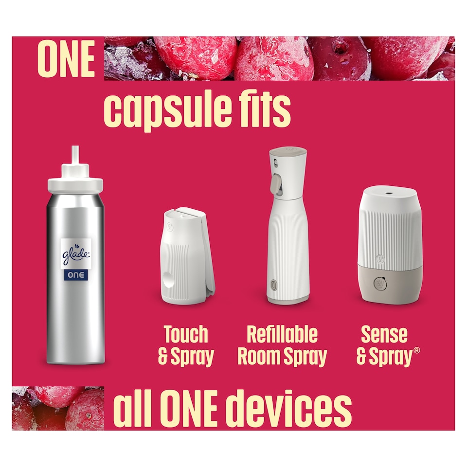 image 1 of Glade ONE Sense & Spray Frosted Floral Cherries Limited Edition 13ml