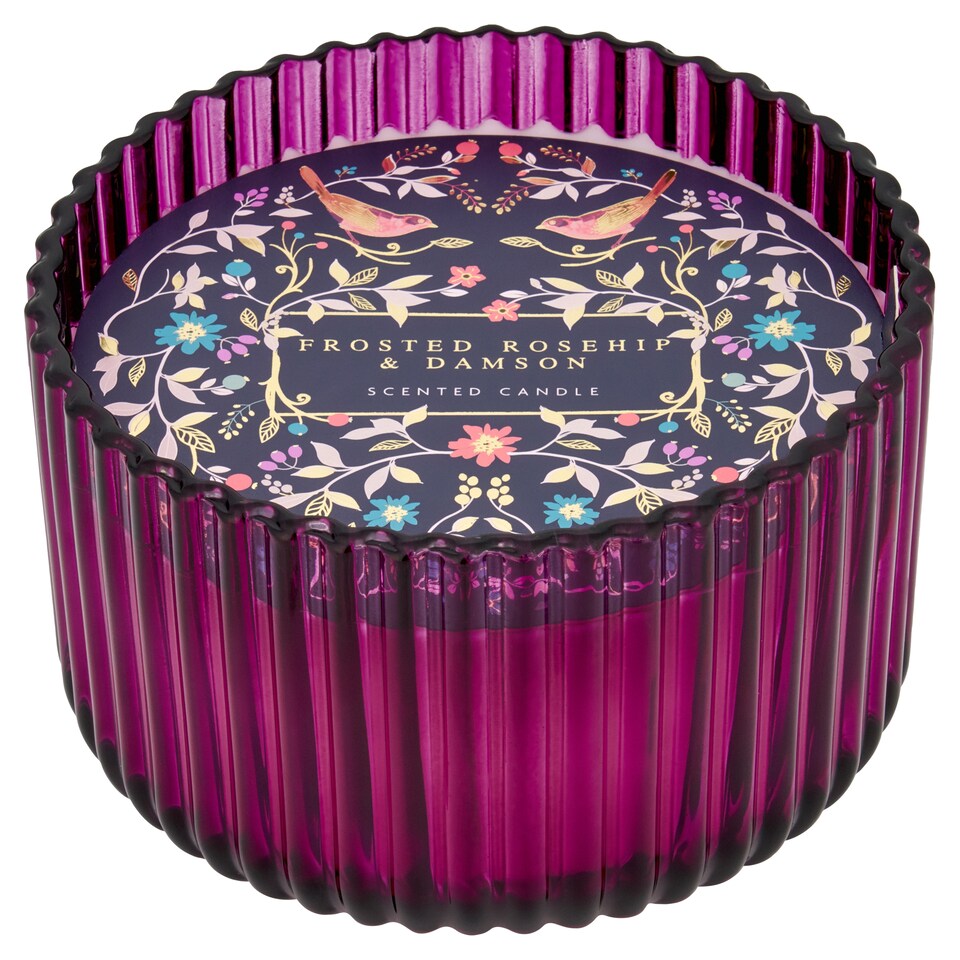 image 1 of F&F Home Frosted Rosehip & Damson Multiwick Winter Candle 420G