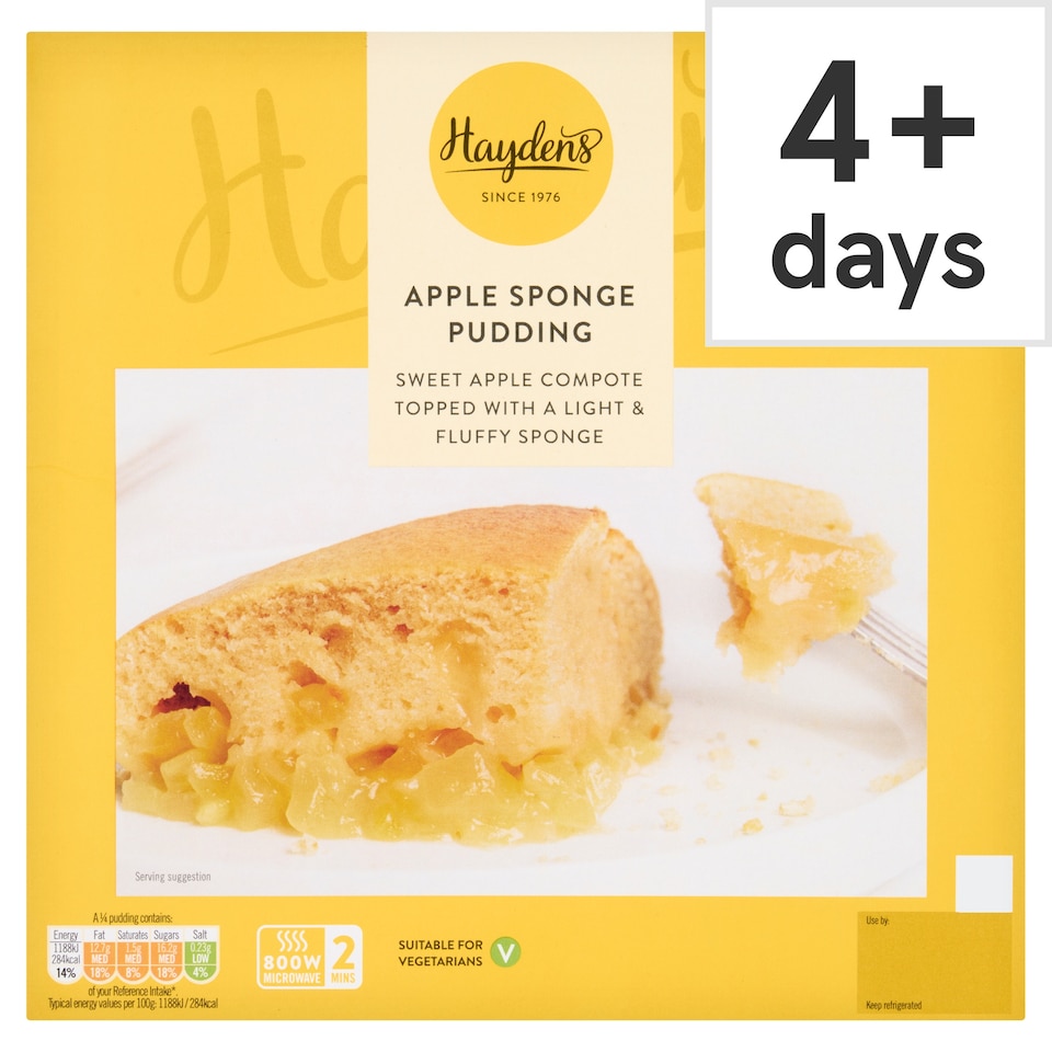 Haydens Apple Sponge Pudding 400g