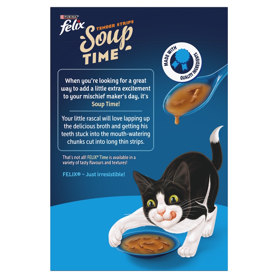 image 1 of FELIX Soup Tender Strips Fish Selection Wet Cat Food 6x48g