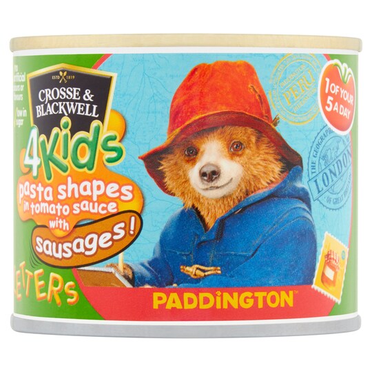 Crosse And Blackwell 4Kids Pasta & Sausages Letters Paddington 213G