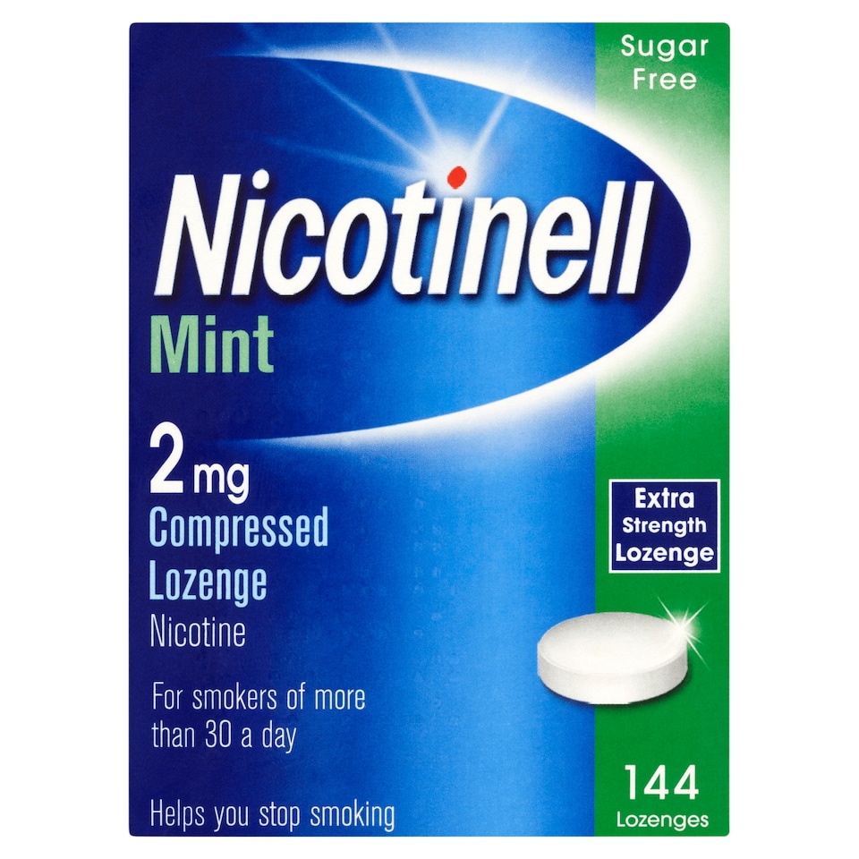 Nicotinell Stop Smoking Aid 2mg Compressed Nicotine Lozenges - Mint 144s