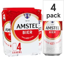 Amstel Lager Beer Can 4x440ml