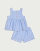 image 2 of F&F Baby 2-Piece Striped Vest and Shorts Set in Blue