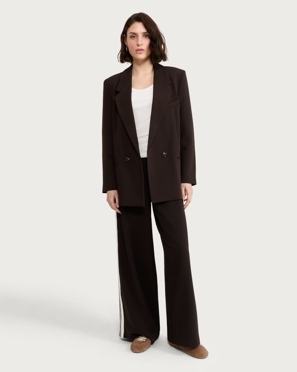 image 1 of F&F Tailored Double Breasted Co-ord Blazer in Brown
