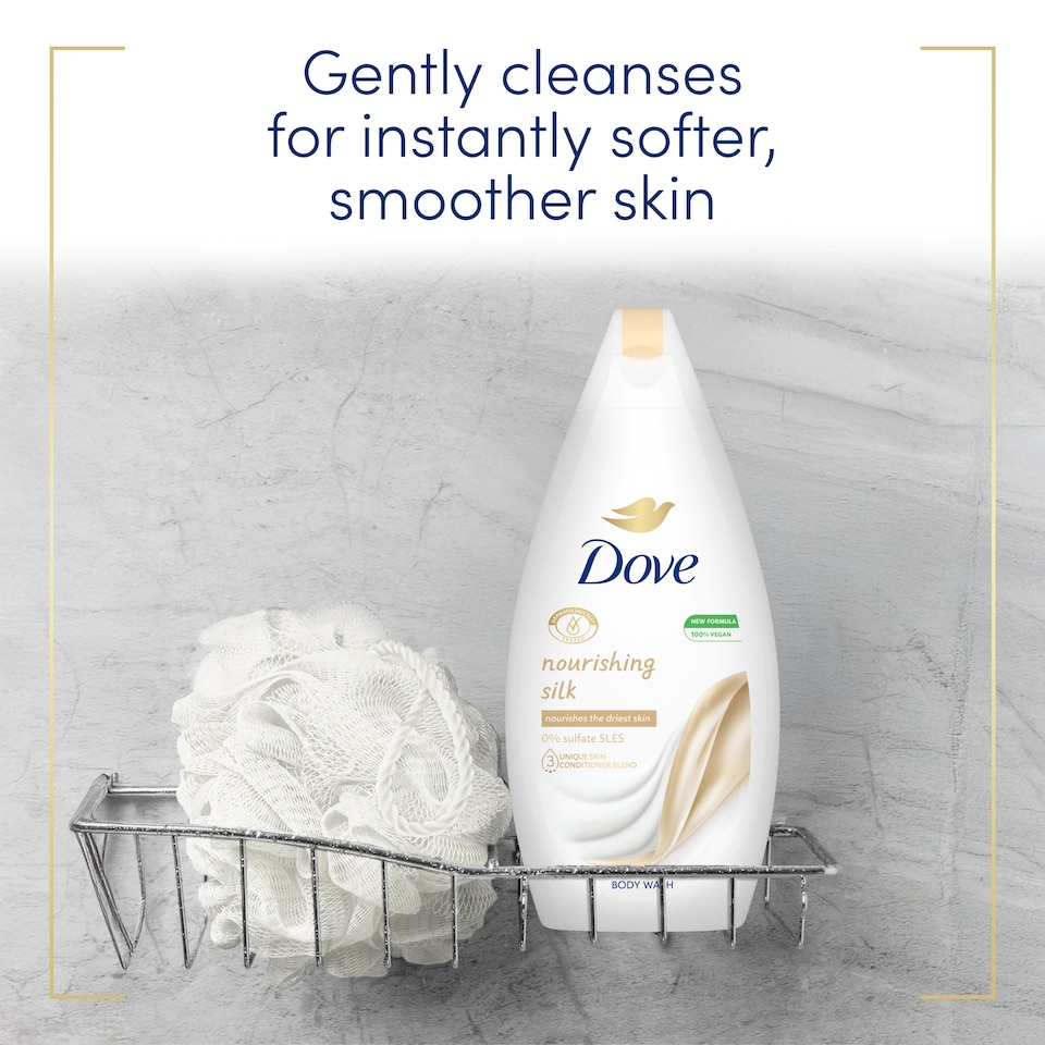 image 1 of Dove Silk Glow Body Wash Shower Gel 450ml
