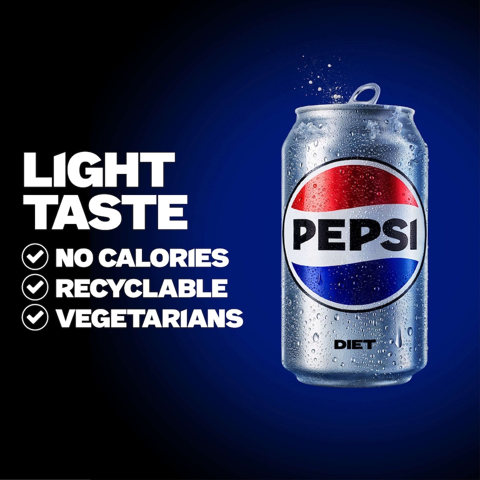image 1 of Diet Pepsi Cola Cans 8x330ml