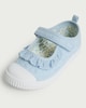 image 3 of F&F Girls Floral Embroidered Mary Jane Shoes in Blue
