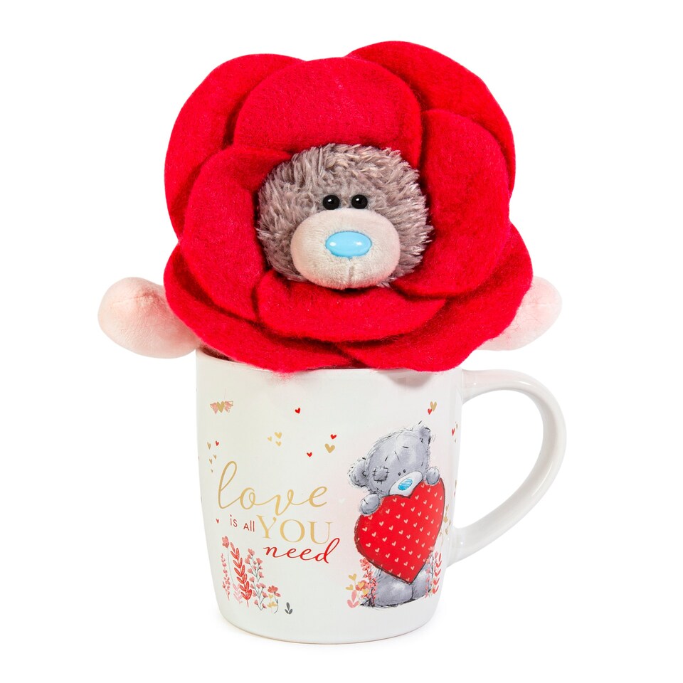Me To You Valentines Rose Plush & Mug