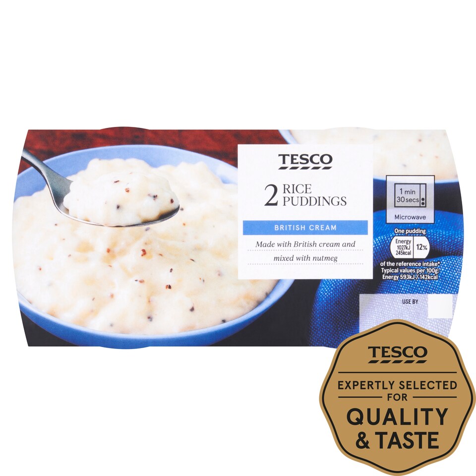Tesco Creamy Rice Puddings 2 Pack 346g