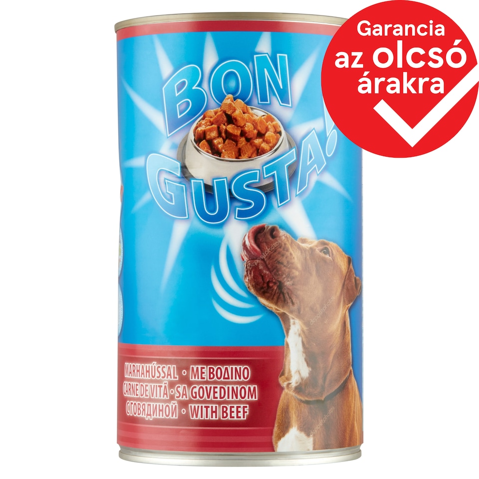 Bon Gusta! Complete Pet Food for Adult Dogs with Beef 1240 g