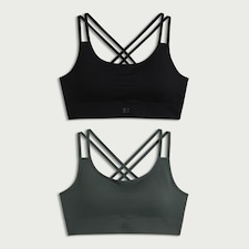 F&F Active 2-Pack Seamfree Light Support Sports Bras in Multi