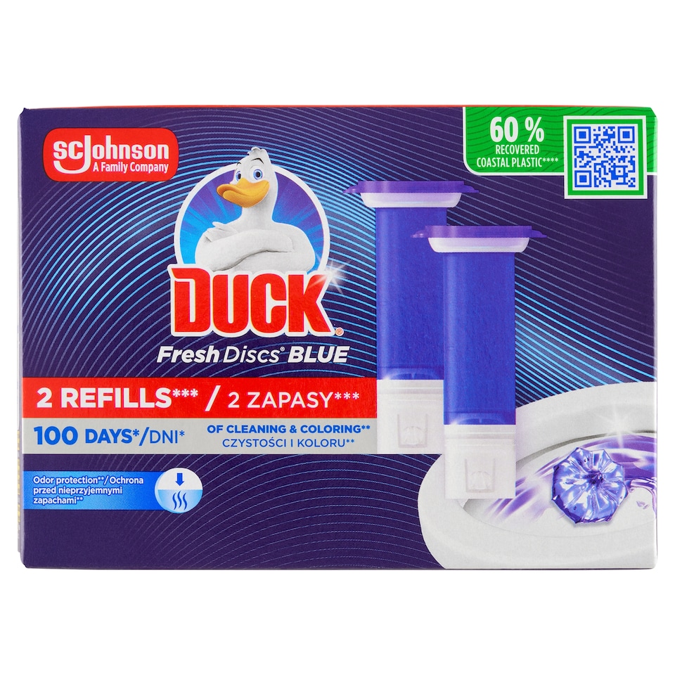 Obrázek 1 pro produkt Duck Fresh Discs Čistič WC blue náplň 2 x 36ml (72ml)