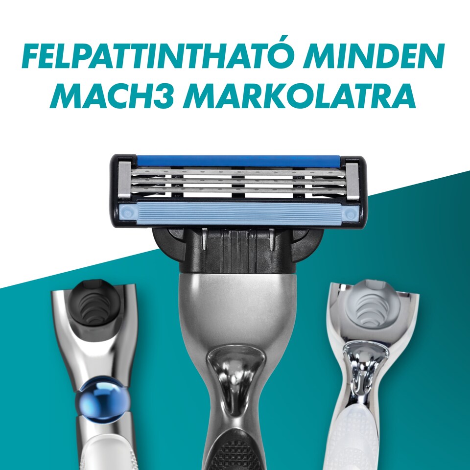 Gillette Mach3 Férfi Borotvabetétek, 8 Gillette 3 Pengés Borotvabetétek  1. kép