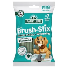 PARK LIFE Brush-Stix Turkey & Peppermint Whitening Dog Dental Sticks 7 Pack 180g