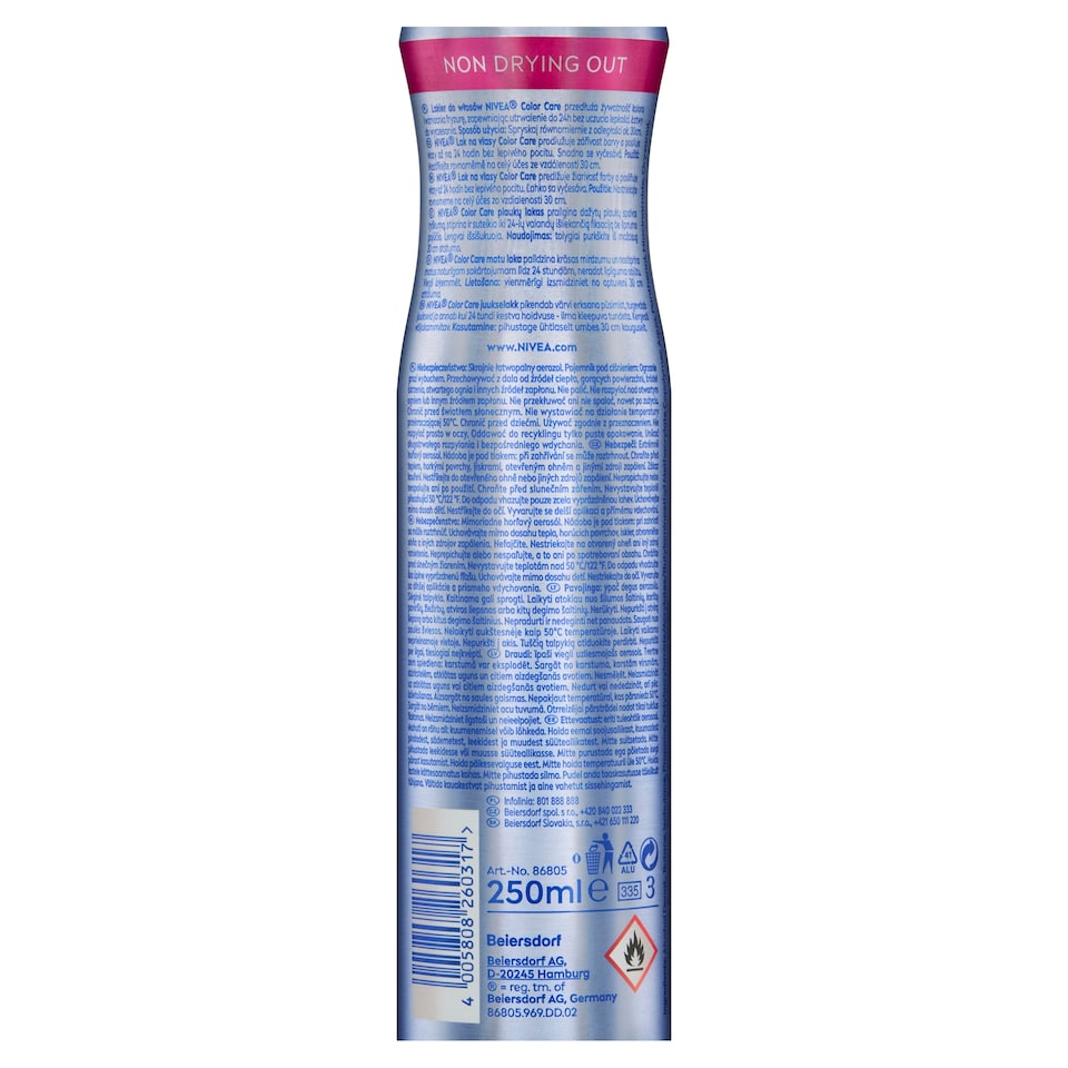Obrázek 1 pro produkt Nivea Lak na vlasy Color Care 250ml