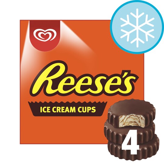 Reese's Peanut Butter Ice Cream Cups 4 Pack 280Ml Tesco Groceries