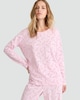 image 2 of F&F Pure Cotton Candy Cane Print Top and Trousers Pyjamas in Pink