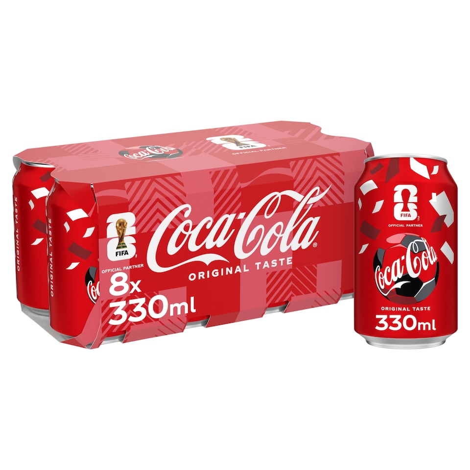 image 1 of Coca-Cola Original Taste Soft Drink Cans 8 x 330 mL