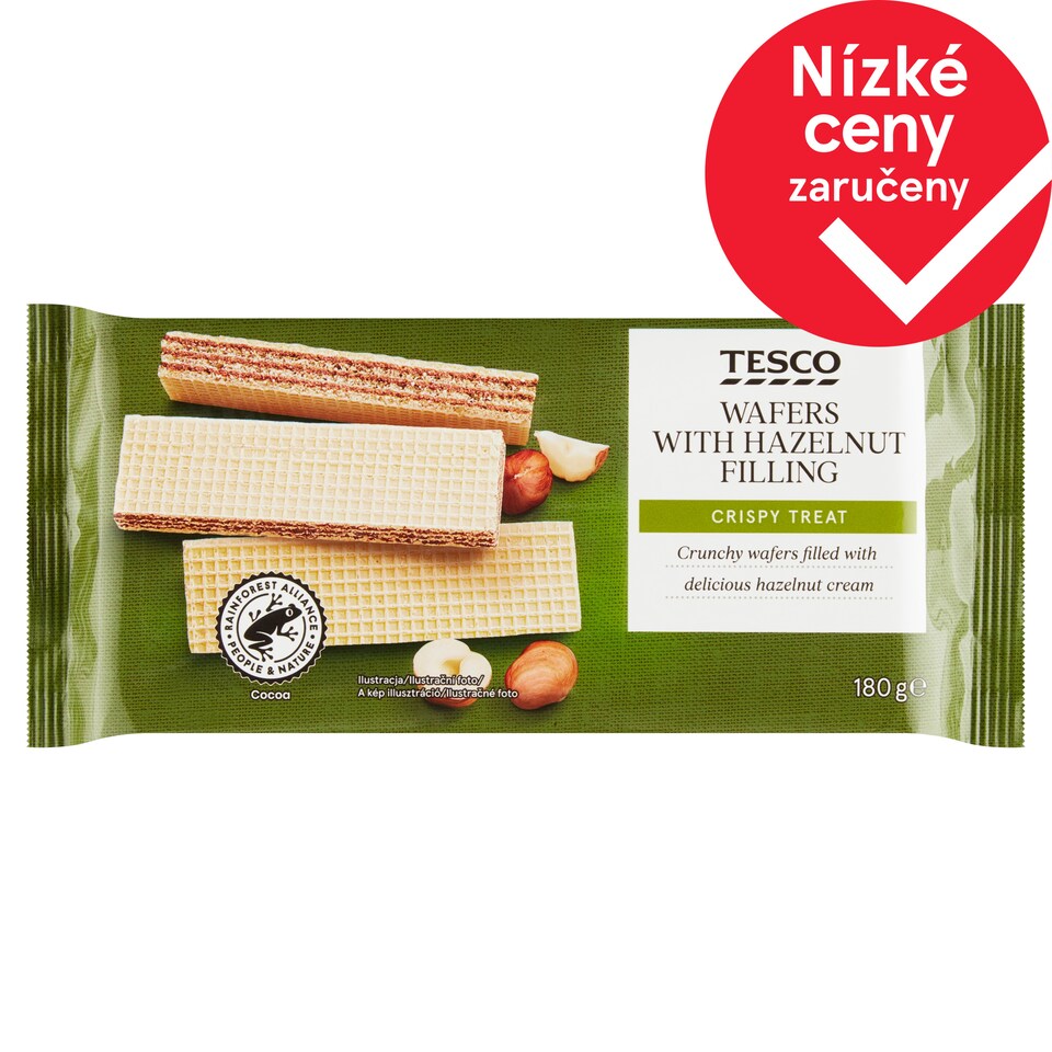 Tesco Oplatky s lískooříškovou náplní 180g