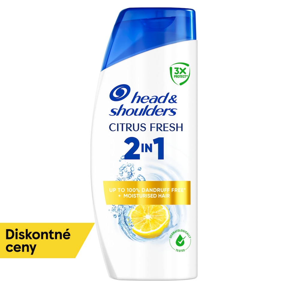 image 1 of Head & Shoulders Citrus Fresh 2in1 Anti-Dandruff Shampoo and Conditioner 400ml. Dandruff Free Hair