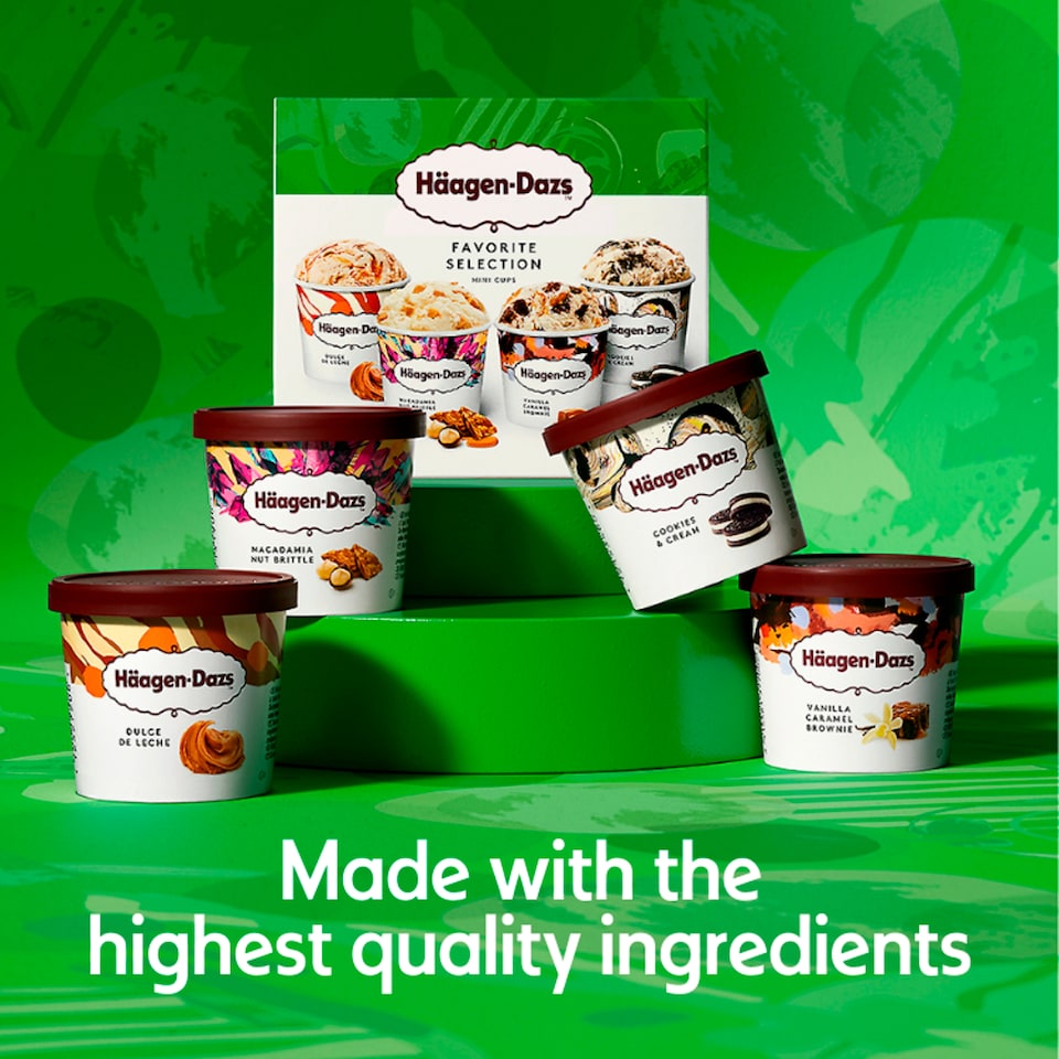 image 1 of Haagen-Dazs Favourites Mini Cups Ice Cream Collections 4x95ml