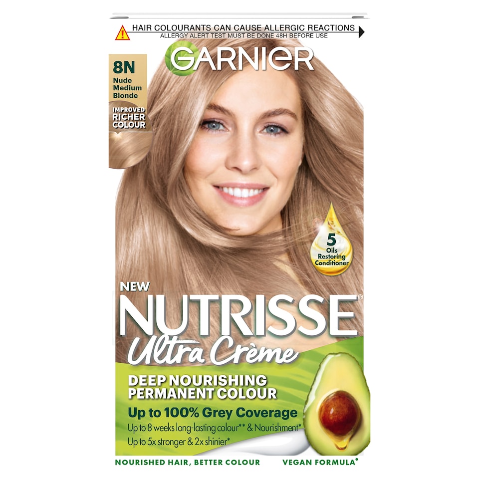 image 1 of Garnier Nutrisse Creme 8N Nude Medium Blonde