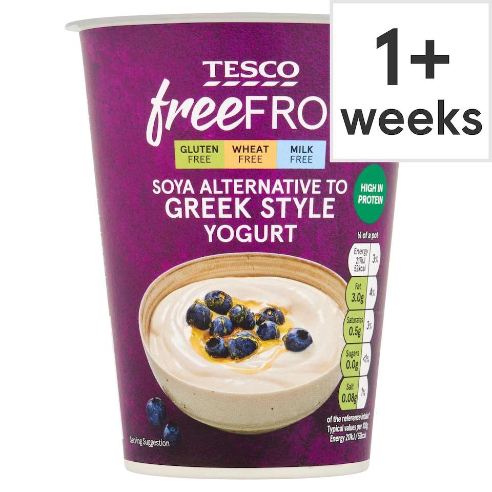 Tesco Plant Chef Soya Alternative To Greek Style Yogurt 400G