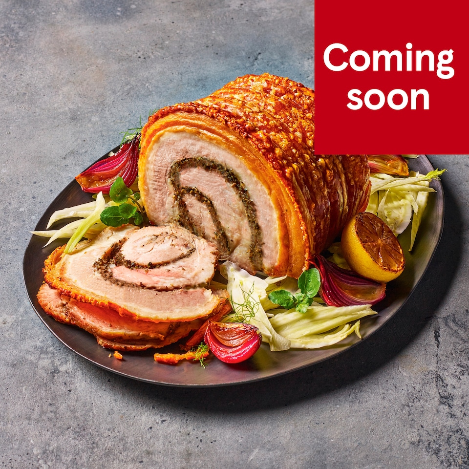 44. Tesco Finest Crackling Porchetta Pork Joint 1.5 - 1.8kg (Serves 6)