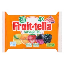 Fruittella Favourites Vegan Chewy Sweets 4x41g