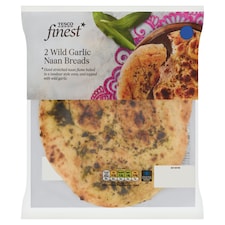 Tesco Finest 2 Wild Garlic Naan Breads