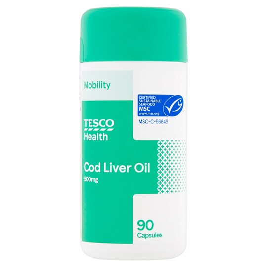 Tesco Health Cod Liver Oil 500Mg 90 Capsule Tesco Groceries