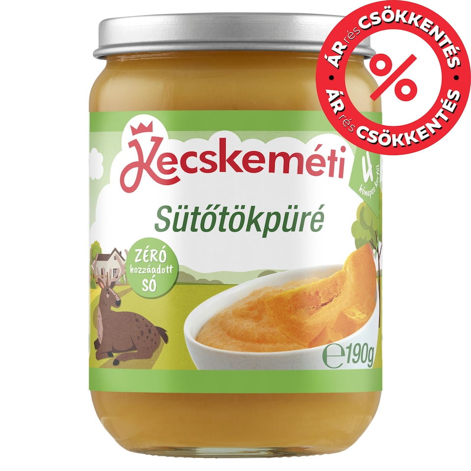 Kecskeméti sütőtökpüré főzelék a babának 4 hónapos kortól 190 g